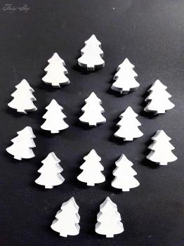 weiße dicke Holz Weihnachtsbäume